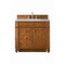James Martin Vanities Bristol 36in Single Vanity, Saddle Brown w/ 3 CM Arctic Fall Solid Surface Top 157-V36-SBR-3AF - alternate 1